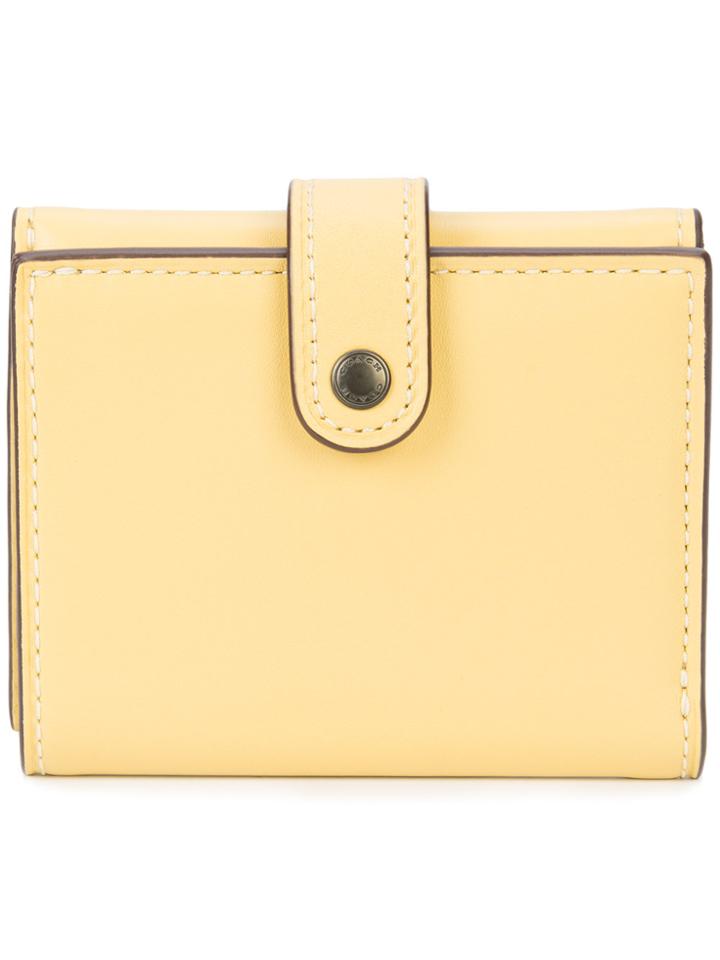 Coach Floral-print Trifold Wallet - Yellow & Orange