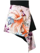Fausto Puglisi - Short Printed Wraparound Skirt - Women - Silk/acetate/viscose - 38, Black, Silk/acetate/viscose