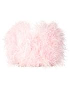 Attico Strapless Feather Top - Pink