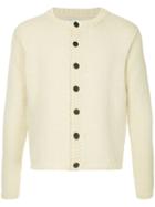 Bergfabel Cropped Chunky Knit Cardigan - White