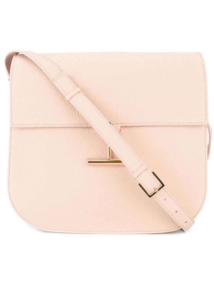 Tom Ford - T Clasp Shoulder Bag - Women - Calf Leather - One Size, Pink/purple, Calf Leather
