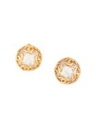 Chanel Pre-owned 1995 Rhinestone Earrings - Gold