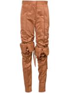 Y / Project - High-waisted Track Pants - Women - Cotton/polyester - 38, Brown, Cotton/polyester