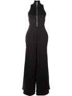 Marques'almeida High Neck Wide-legged Jumpsuit, Women's, Size: Small, Black, Cotton/polyamide