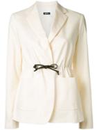 Jil Sander Navy Tied Blazer, Women's, Size: 42, Pink/purple, Cotton/spandex/elastane
