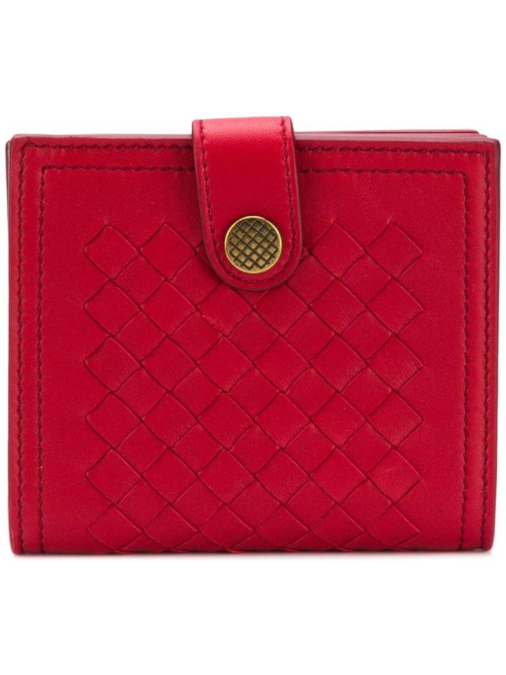 Bottega Veneta Woven Wallet - Red