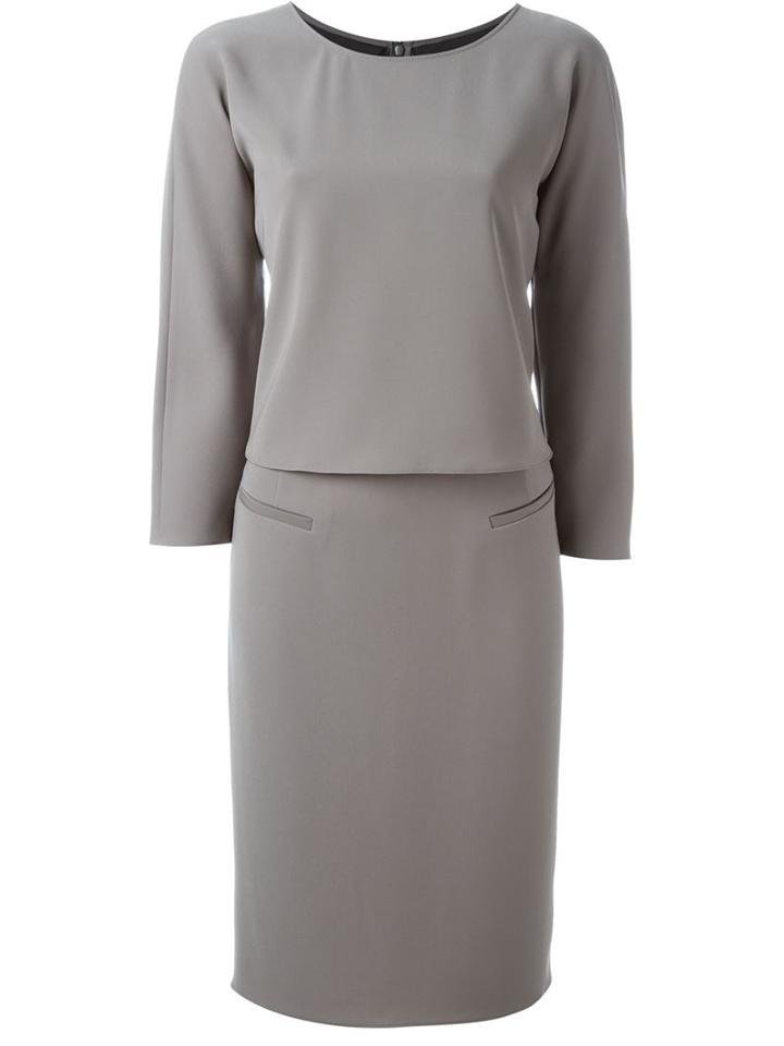 Armani Collezioni Front Pockets Dress