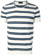 Roberto Collina Knitted Stripe Jumper - White