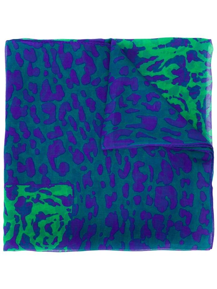 Jean Louis Scherrer Vintage Abstract Print Scarf, Women's, Green