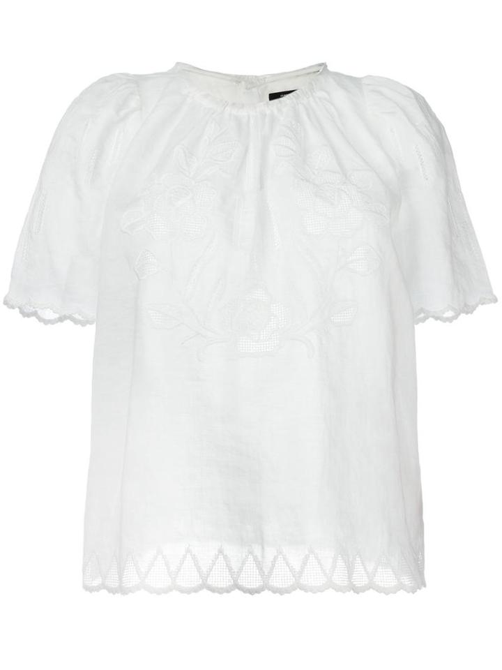 Isabel Marant Araza Blouse, Women's, Size: 40, White, Ramie/polyester