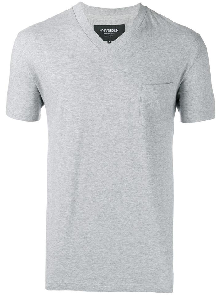 Hydrogen V-neck T-shirt, Men's, Size: Medium, Grey, Cotton