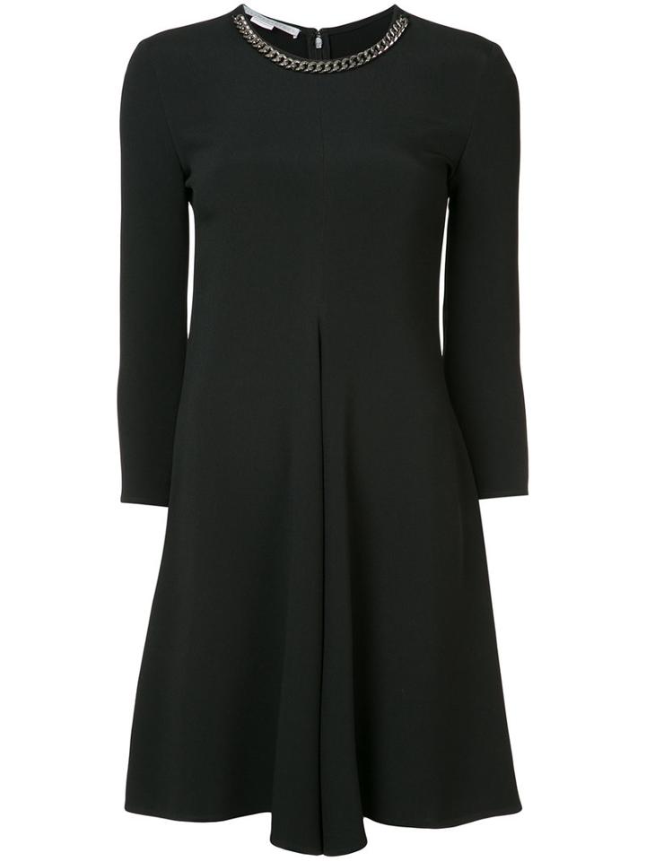 Stella Mccartney - Falabella Neck Dress - Women - Spandex/elastane/acetate/viscose - 42, Black, Spandex/elastane/acetate/viscose