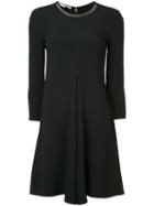 Stella Mccartney - Falabella Neck Dress - Women - Spandex/elastane/acetate/viscose - 42, Black, Spandex/elastane/acetate/viscose