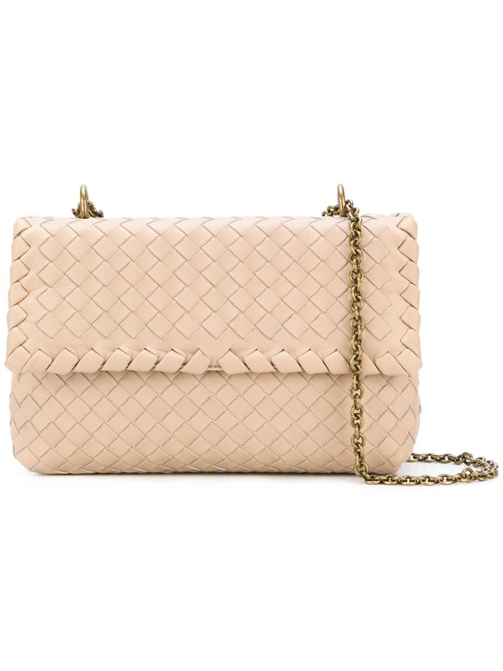 Bottega Veneta Olimpia Intrecciato Shoulder Bag - Nude & Neutrals