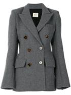 Khaite Double Breasted Tailored Blazer - Grey