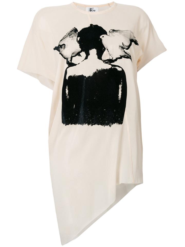 Lost & Found Ria Dunn Asymmetric T-shirt - Nude & Neutrals