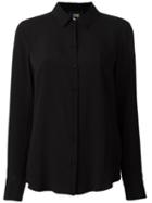 Cavalli Class Button Down Shirt, Women's, Size: 40, Black, Silk/polyester/acetate