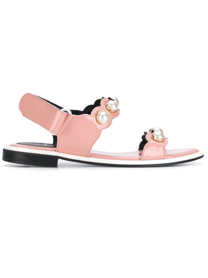 Suecomma Bonnie Pearl Ornament Sandals - Pink & Purple