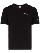 Champion Logo Print Cotton T-shirt - Black