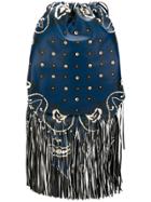 Red Valentino Bandana Print Backpack - Blue