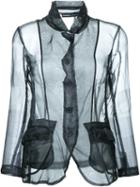 Rundholz Sheer Jacket, Women's, Size: Small, Black, Silk
