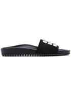 Pedro Garcia Amery Embellished Slides - Black