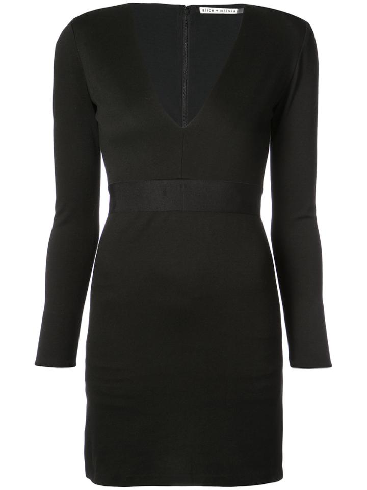 Alice+olivia V-neck Mini Dress - Black
