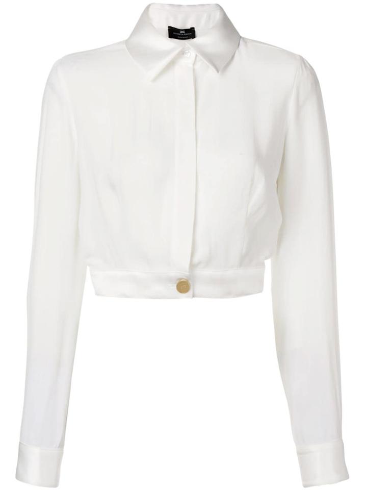 Elisabetta Franchi Cropped Shirt - White
