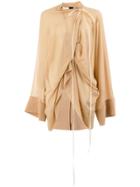 Vera Wang Ruched Blouse - Neutrals
