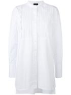 Ermanno Ermanno - Pleated Bib Shirt - Women - Cotton - 44, White, Cotton