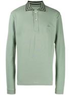 Vivienne Westwood Striped Collar Polo Shirt - Green