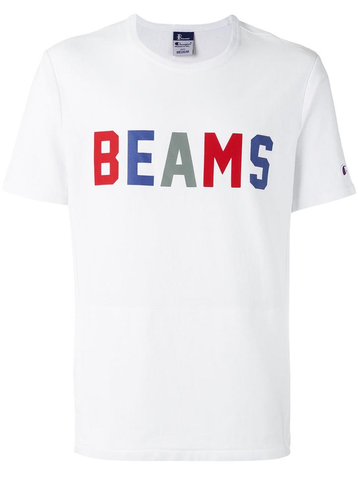 Champion Text Print T-shirt, Men's, Size: Small, White, Cotton