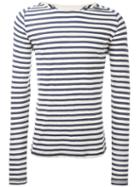 Nudie Jeans Co Striped Boat Neck Relaxed Fit Jumper