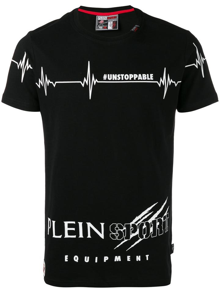 Plein Sport 'unstoppable' Print T-shirt, Men's, Size: Small, Black