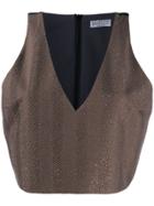 Brunello Cucinelli V-neck Fitted Vest - Brown