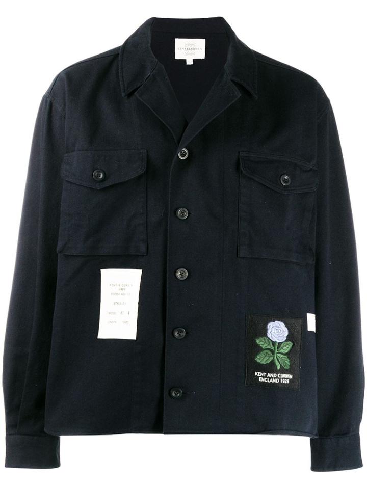 Kent & Curwen Button Shirt Jacket - Blue