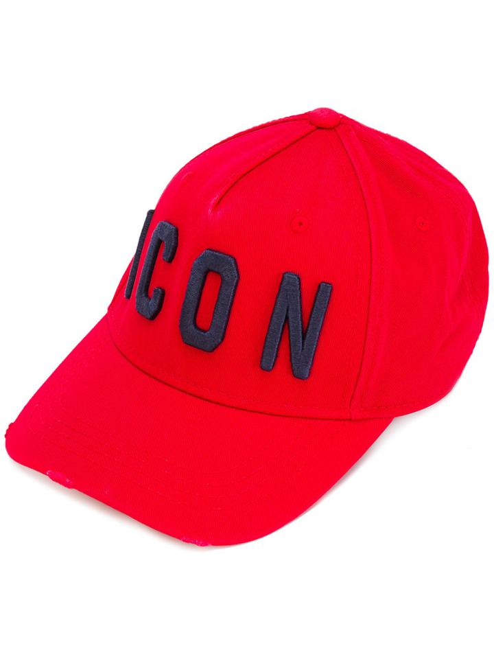 Icon Baseball Cap - Men - Cotton - One Size, Red, Cotton, Dsquared2
