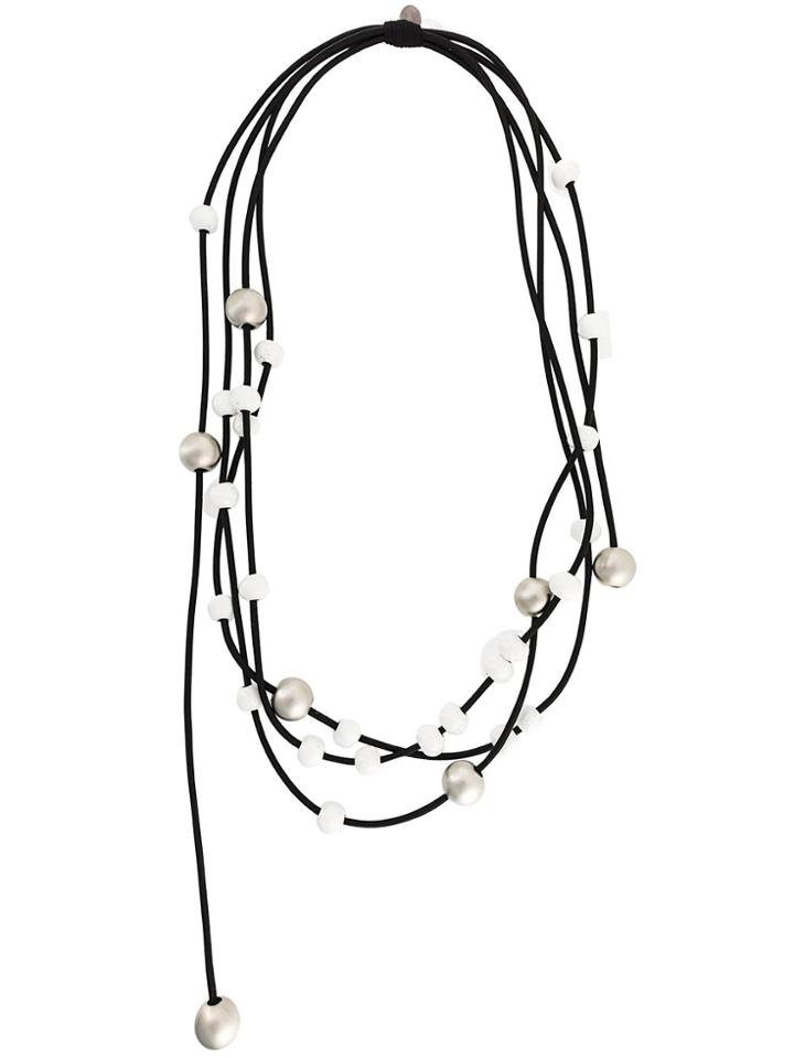 Maria Calderara Spheres Layered Long Necklace - Black