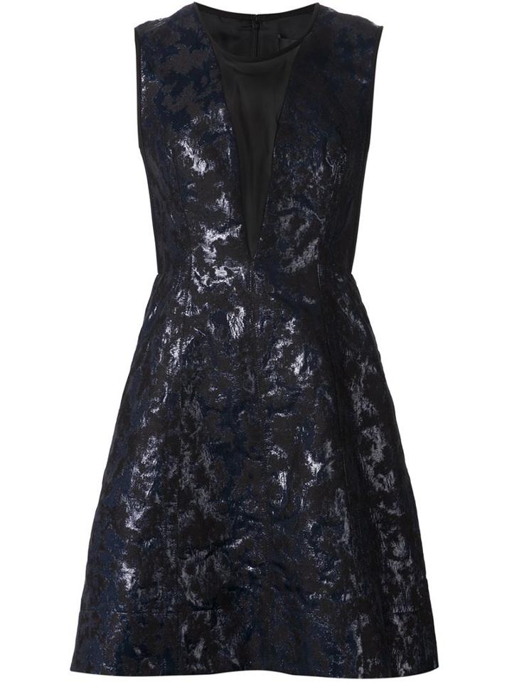 Yigal Azrouel Metallic Jacquard Flared Dress