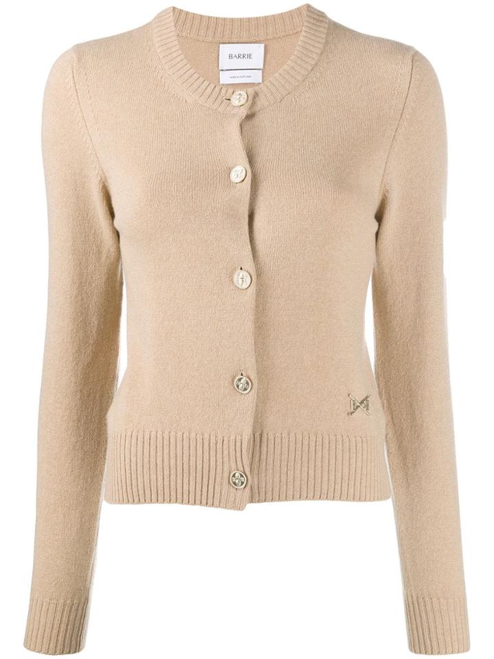 Barrie Round Neck Cardigan - Brown