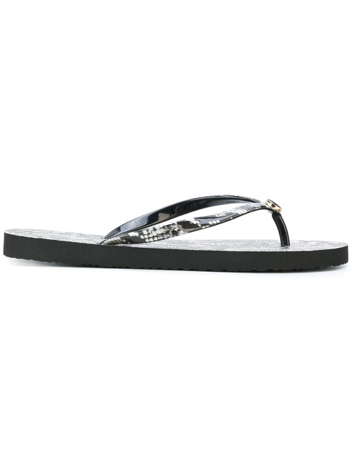 Tory Burch Printed Thin Flip-flops - Black