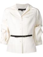Carolina Herrera Puff Sleeve Blouse, Women's, Size: 12, White, Silk