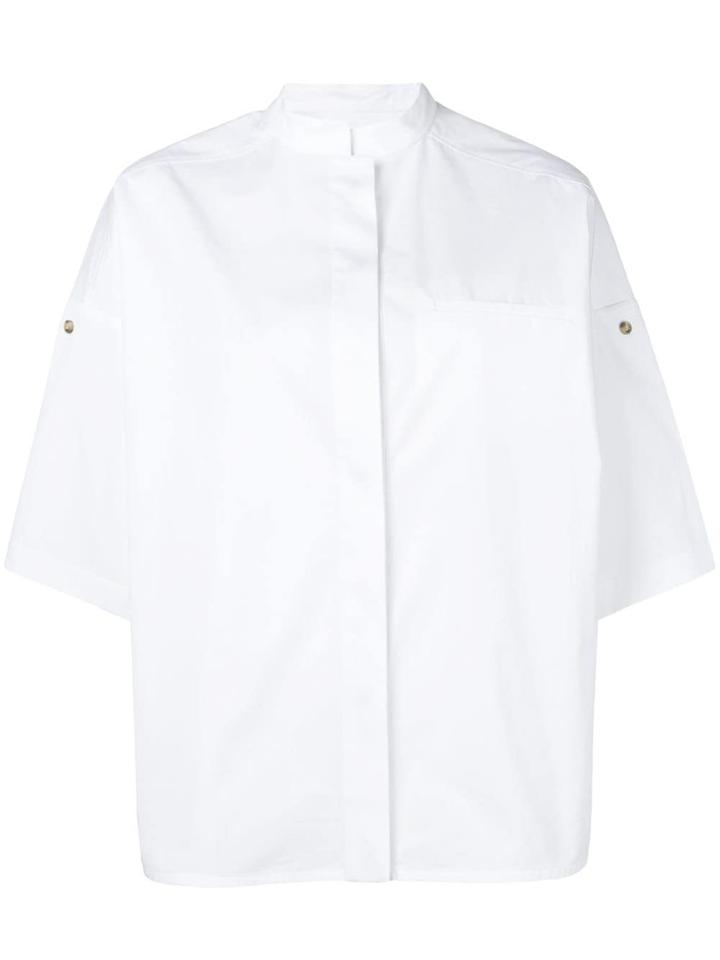 Yves Salomon Cuffed Sleeves Shirt - White