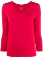 Majestic Filatures Button Detail Jersey T-shirt - Red