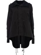 Greg Lauren Cropped Fishtail Parka - Black