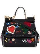 Dolce & Gabbana Love You Leather Shoulder Bag - Black