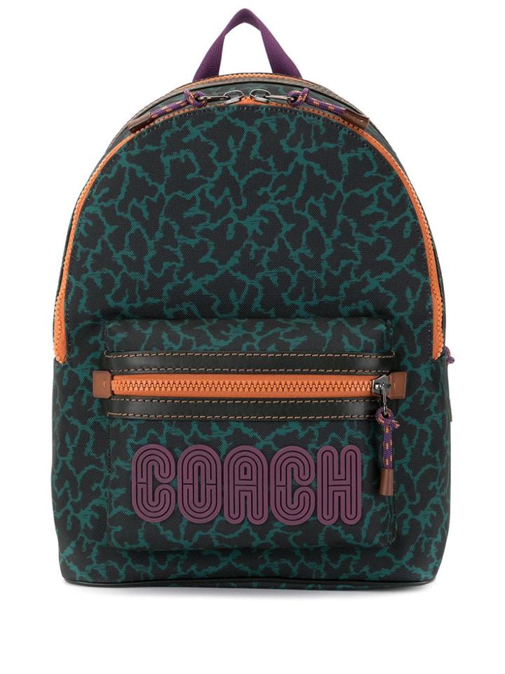 Coach Patterned Backpack - Green
