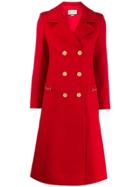 Gucci Double-breasted Horsebit Coat - Red