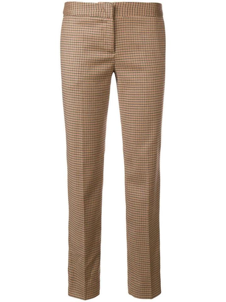 Twin-set Cropped Houndstooth Check Trousers - Multicolour
