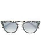 Jimmy Choo Eyewear Embellished Cat-eye Sunglasses - Metallic